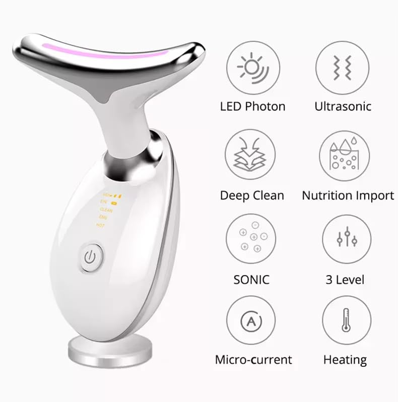 7-in-1 Face & Neck Massager – Anti-Aging Wrinkle Remover