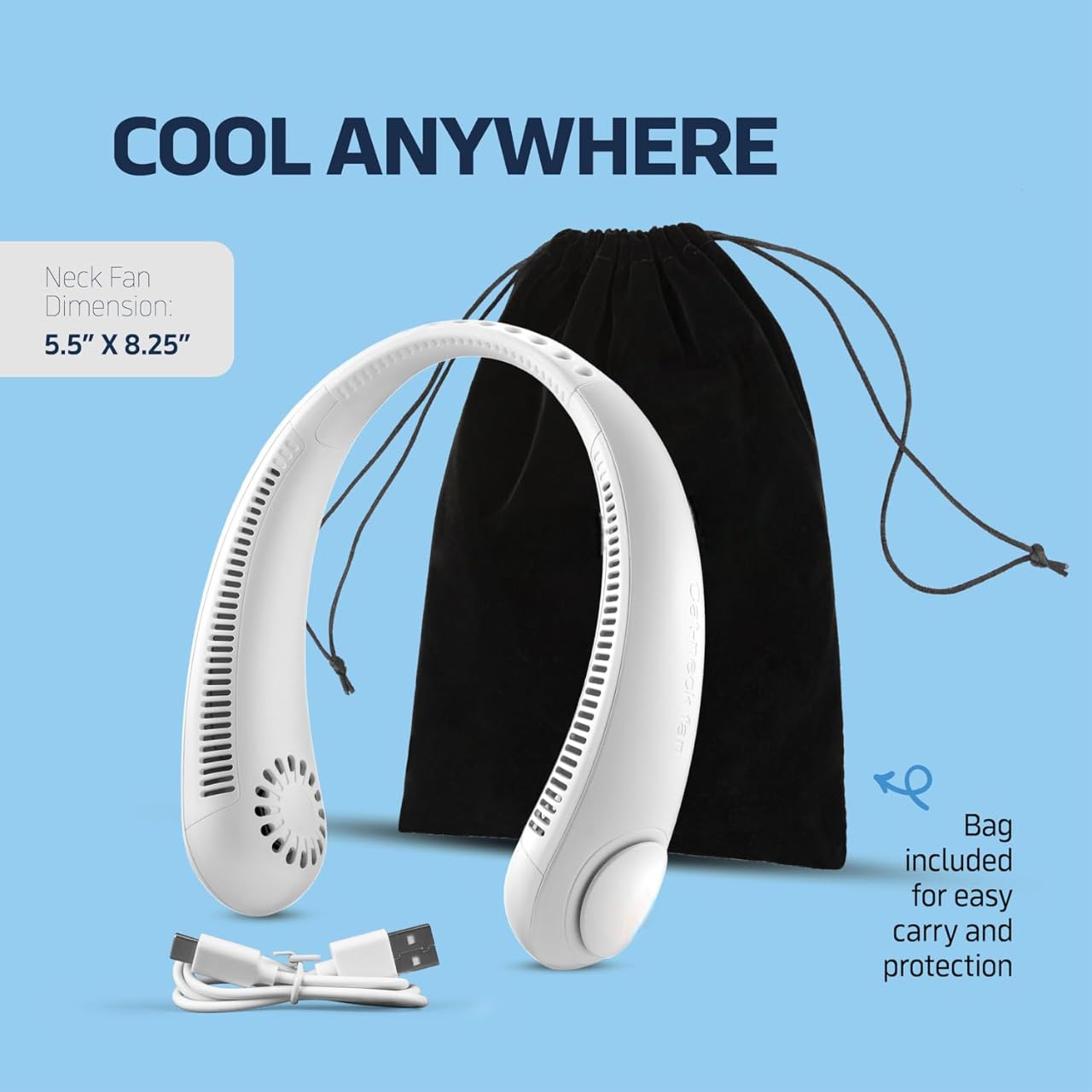 Premium Hands-Free Neck Fan with Powerful Airflow System