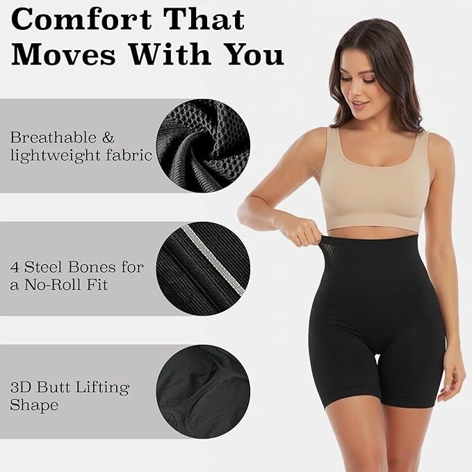 High-Waist Seamless Tummy Control Shapewear for a Sculpted Silhouette
